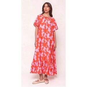 $148 IVY CITY CO HAVEN DRESS IN GEOMETRIC PRINT MAXI XL